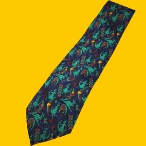 Sunshine Ties Formal Necktie 56"L x 3.75"W Green Kangaroo Boomerang Neck tie T53